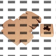 MARIER 50 PCS Kraft Paper Packing Box, Brown Maple Leaf Cutout Design Kraft Paper Gift Box, Eco-Frie