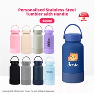 Personalised Tumbler with Handle  | Customised Gift | Customized Stainless Steel Tumbler