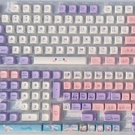 147 KeysSet Purple Theme Lavender Rabbit Xda Profile Pbt Mechanical Keyboard Keycap for Cherry mx Switch Keyboards