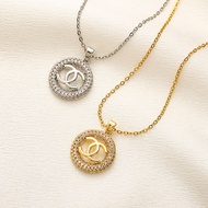 Chanel Pendant Gold Silver Necklace Fashion