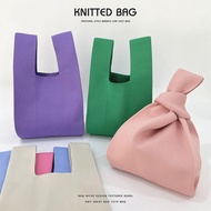 Simple Knitted Handbag Versatile Handbag For Women Large Capacity Tote Bag Simple Knitted Tote Bag Candy Color Handbag