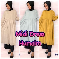 Midi Dress Rayon Twill Busui Midi Dress Kekinian Midi Dress • DQX