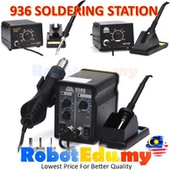 KASADI GUNAISI 936 60W 200-480Deg Temperature Adjustable 2 in 1 Set Hot Air Gun Desolder Soldering Gun Iron Lead Station Tool Set DIY Desolder Desoldering Soldering Donut PCB IC EE Components Board PC Phone LCD Repairing Laptop Repair - Ready Stock in MY