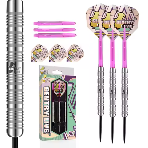 90% Tungsten Gentry Live 3pcs/Set 18g/20g Soft Darts and 21g/22g/23g/24g/25g/26g/28g/30g Steel Dart 