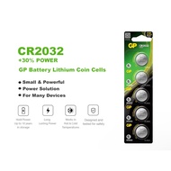 GP Battery Lithium Coin Cells CR2032 GPCR2032AS-2CPU5 (C5 – Card of 5)