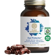 PURE SYNERGY Eye Protector | 100% Natural, Vegan Eye Health Supplement | with Organic Astaxanthin, L