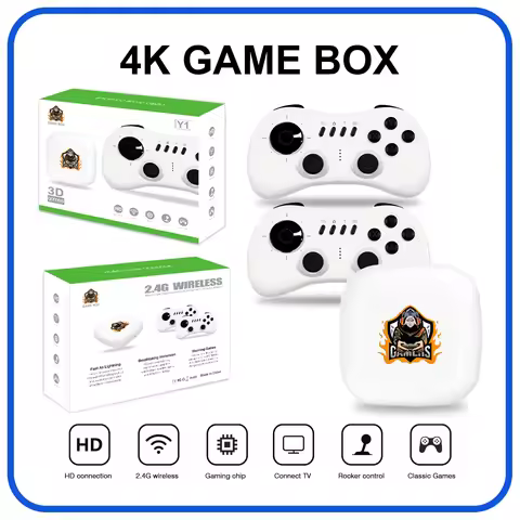 Salange Y1 Game Stick Mini TV Handheld Game Console Wireless Gamepads Video Game 40000+ Retro HD Out