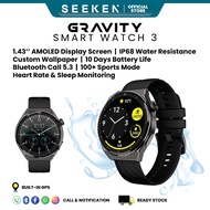 Seeken Smart Watch 1.43" AMOLED Display Bluetooth Call + Health Monitor IP67 Waterproof Smart Watch