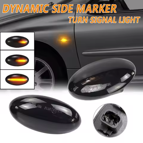 LED Dynamic Side Marker Turn Signal Light Flashing Indicator For Peugeot 307 206 407 107 108 607 100