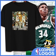 😊New Arrival😊 Milwaukee Bucks Giannis Antetokounmpo Shirt NBA championship T Shirt 34 Shirt S-5XL