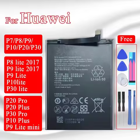 HB356687ECW HB366481ECW Battery For Huawei P7 P8 P9 P10 P20 P30 Lite 2017 P10 P20 Plus P20 P30 Pro P