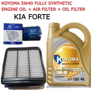 KIA FORTE  HYUNDAI i30 2008y ELANTRA HD  AVANTE X20 OIL FILTER + AIR FILTER + KOYOMA 5W40 FULLY SYNT