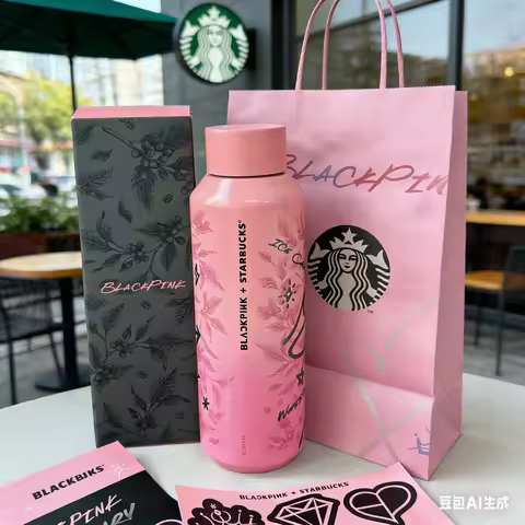 Starbucks BLACKPINK Joint Limited Graffiti Tumbler Ultra Light Double Vacuum Insulated Cup For BLINK