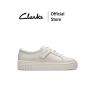 Clarks รุ่น MAYHILL WALK สี OFF WHITE LEATHER รองเท้าผ้าใบผู้หญิง SNEAKER หนังแท้ คุณภาพดี ใส่สบาย