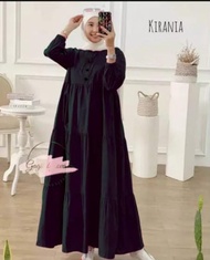 Imah momo \\ Gamis Kirania Rayon Twill Premium Fashion Muslim Kekinian Maxy Dress Wanita Muslimah Te