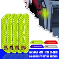 4PCS Car Door Sticker Safety Warning Reflective Mark For Porsche 911 944 Cayenne Macan Panamera Boxs