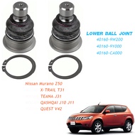 Nissan Murano Z50 X-Trail T31 Teana J31 Qashqai J10 Queat V42 / Lower Ball joint 40160-9W200 40160-9