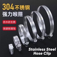 High Quality 304 Stainless Steel Adjustable Hose Clamp Pipe Clips Fastener 6mm To 127mm Hose Clip Kunci Pipe Tri Clamp