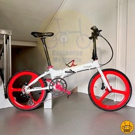 🍄 Fnhon Blast 22” 𝗠𝗥𝗧/𝗕𝘂𝘀-𝗳𝗿𝗶𝗲𝗻𝗱𝗹𝘆 14 Freebie 𝗟𝗶𝗴𝗵𝘁𝘄𝗲𝗶𝗴𝗵𝘁 Folding Foldable Bicycle Bike Dahon Red Shimano 105 SLX Carbon