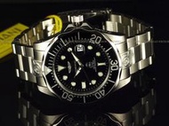 台灣一年保固英威塔Invicta 3044 Grand Diver潛水機械錶日本NH35A機芯男士錶不鏽鋼錶帶黑色轉盤
