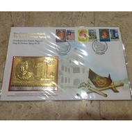 Royal Selangor Pewter FDC Gilded 925 Silver 1999 - Installation of YDPA XI RARE
