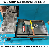 Burger grill with deep fryer 12x18