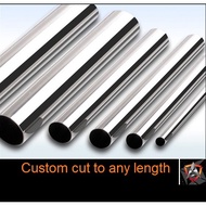 [CUSTOM LENGTH of all the sizes] Stainless Steel Hollow / Tube /  Pipe - Saw Cut (besi tahan karat)