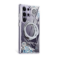 apbs Samsung S25/S24/A56系列 軍規360旋轉磁吸立架手機殼-源動