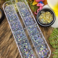 7-color glue foot stones, 7-color mesh foot stones