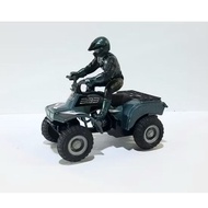 Diecast ATV 4 wheeler maisto pullback motorized toy with rider Army