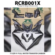 Rapido Cover Set Yamaha Y15ZR V1 V2 Full Carbon ABS Accessories Motor Y15 Ysuku Black