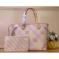 CHANEL N40668 Checkerboard Neverfull Medium Shopping Bag Tote Bag Mommy Bag Shoulder Bag Female Bag 