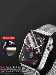 1入組保護膜兼容 Apple Watch 8 7 SE 6 5 4 屏幕保護膜非玻璃兼容 Apple Watch 45mm 41mm 44mm 40mm 42mm 38mm 薄膜箔智能手錶錶帶配件
