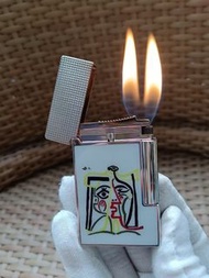 S.T. Dupont 法國都彭 畢加索聯名《戴草帽的傑奎琳肖像》雙火焰純銅朗聲打火機