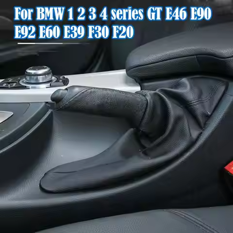 Carbon Fiber Texture Handbrake Grip Cover For BMW 1 2 3 4 Series GT E46 E90 E92 E60 E39 F30 W9T9