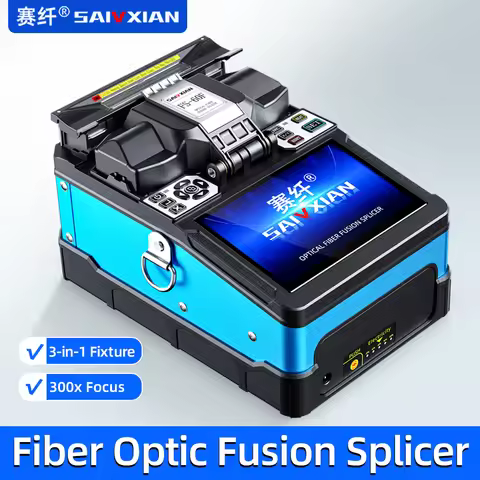 SAIVXIAN NEW FS-60F FTTH fiber optic fusion splicer Full set hot melt machine optical fiber viewer T