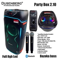 Dusenberg Portable Party Box Speaker 2.10 Inch Double Level New Official TWS BluetoothOriginal Full 