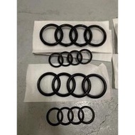【現貨】奧迪 Audi 運動化 前/後 銀標 亮黑標 替換式 非覆蓋（需要拆掉原本的logo再貼上新的）