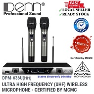 DENN DPM-636U UHF Multi Channel Wireless System - 2 Handheld Microphone