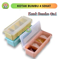 4-Section Spice Box 4-IN-1 Spice Box Kitchen Spice Box Kitchen Spice Rack Spice Container