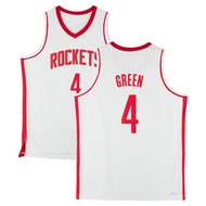IMPORTED EMBROIDERY HOUSTON ROCKETS 4 JALEN GREEN WHITE ASSOCIATION BASKETBALL JERSEY