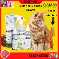 Ubat kutu kucing organik spray camay sikat kutu besi syampu kutu anjing kutu rambut flea spray pet c