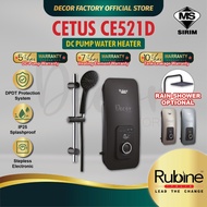 RUBINE Water Heater CETUS CE521D Hand Shower / Square Rain Shower IP25 Splashproof Inverter DC Silen