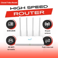 Cioswi Modem + Router 300 Mbps Wifi 4G Unlock All Operators 4G Modem SIM Card