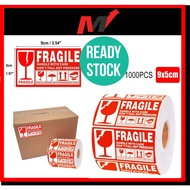 Fragile Sticker ✅ Warning Label Urgent Sticker Mudah Pecah Ready Stock Poslaju J&t DHL GD Ninjavan