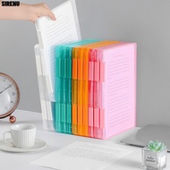 SIRENU Transparent Storage Box,  Square Shape Document Organizer,  Plastic A4A5 Paper Storage Box