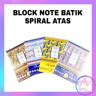 Block Note Spiral Atas A5 Batik Fancy / Buku Tulis Ring Atas / Notebook Spiral