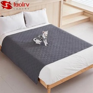 LUOLRV Mattress Cover, Breathable Plaid Bedspread Pad,  Waterproof Anti Slip Dog Cats Bed Mat Kids P