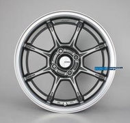 KONIG RRF-03 15吋新款內凹旋壓鋁圈4X100 7J ET35 / 8J ET25消光灰車邊