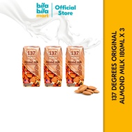 137 Degrees Almond Milk (Original Unsweetened) 180ml 1L